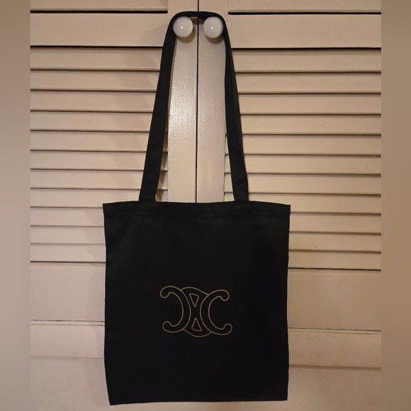 Brand new!! Brand new authentic Celine luxury large black canvas tote with logo - Picture 2 of 9